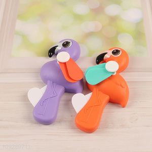 Low price multicolor plastic cartoon handheld fan