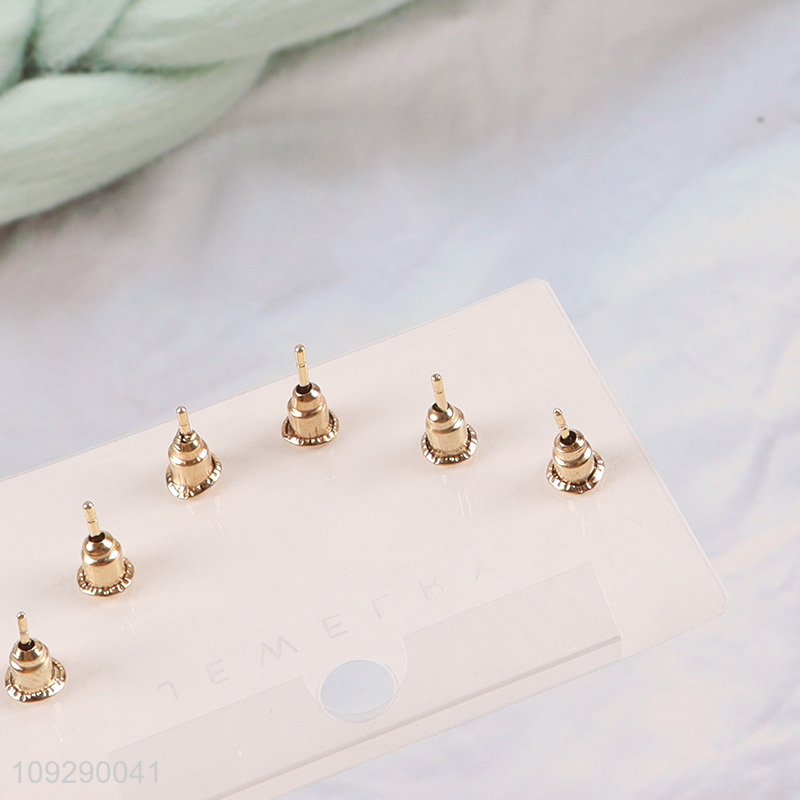 Online wholesale copper ladies fashion jewelry earrings ear studs set