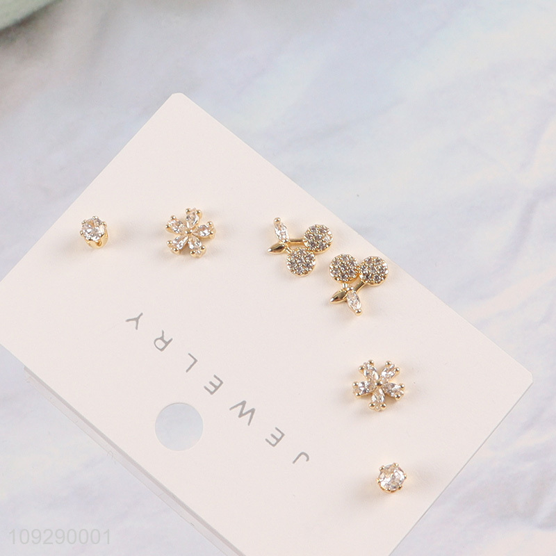 Yiwu market fashion jewelry earrings ear studs set