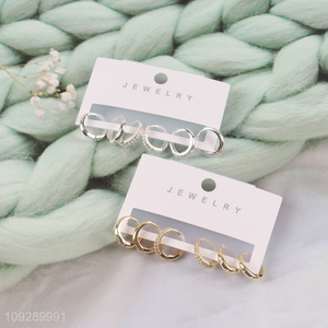 Popular products multicolor women fashion jewelry ear studs set
