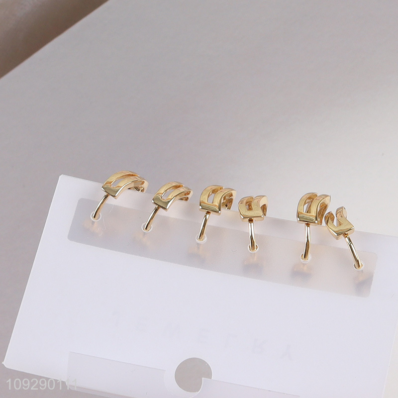 Low price copper fashion jewelry earrings ear studs set