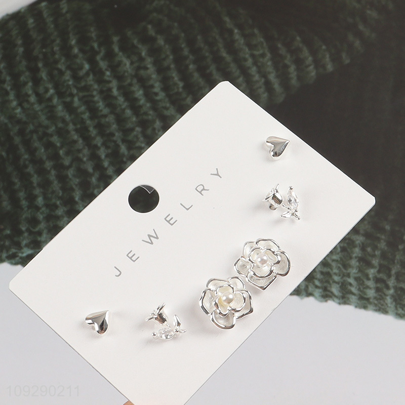 Good sale women fashion jewelry earrings ear studs set