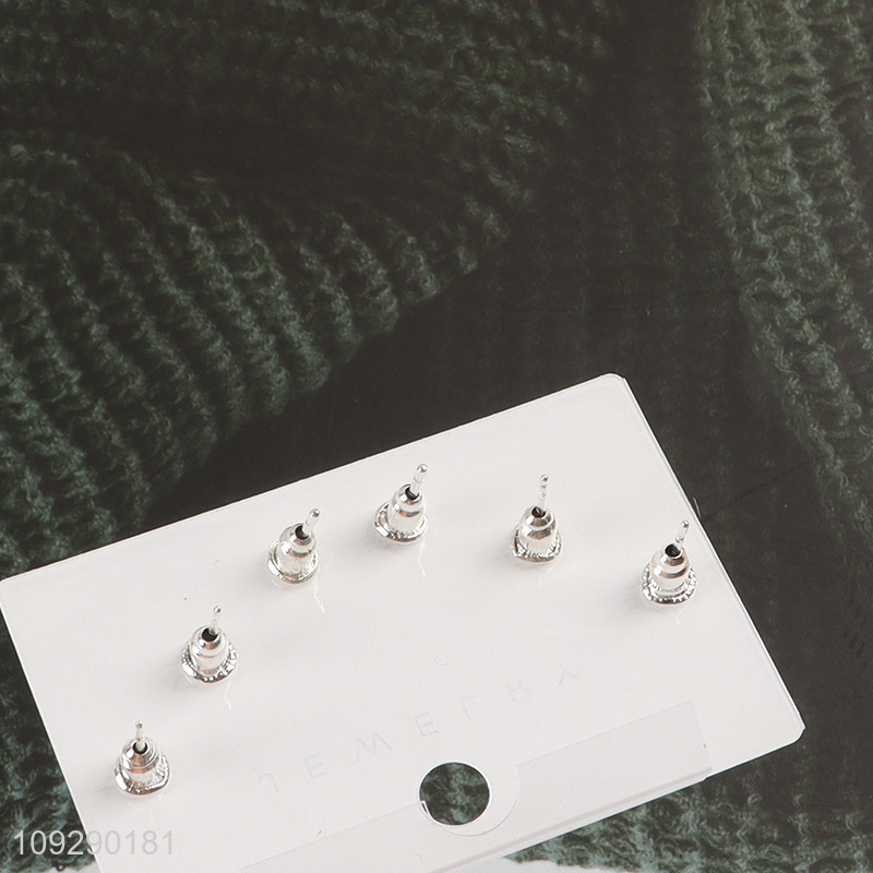 Online wholesale silver fashion jewelry earrings ear studs set for women