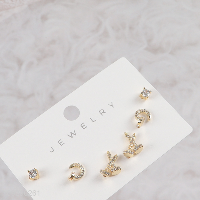 Popular products women fashion jewelry earrings ear studs set