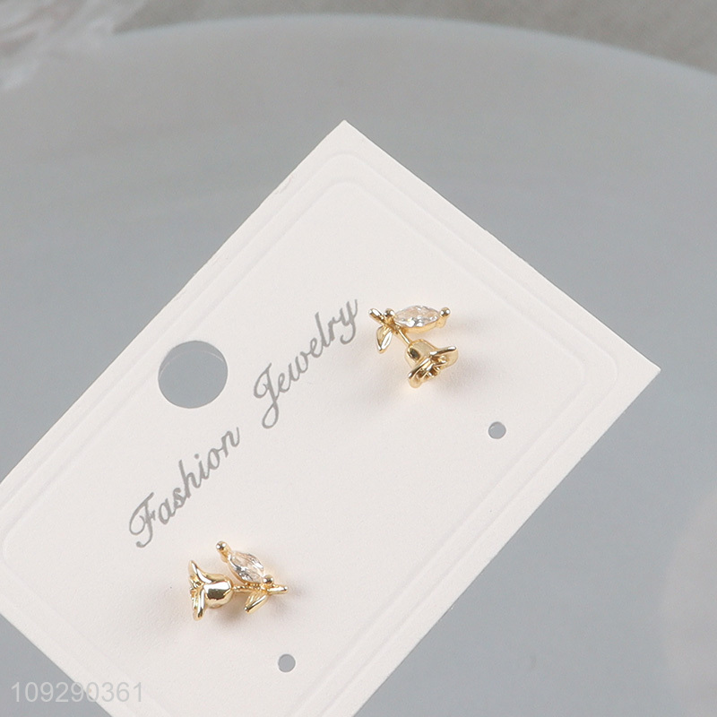 Low price rose flower fashion jewelry earrings ear studs