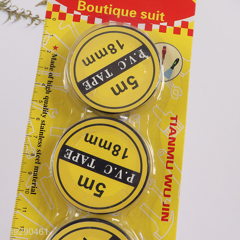 Hot products 3pcs Black Electrical Wire Insulation Flame-retardant Plastic Tape