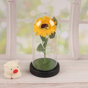 Top quality sunflower ornament with led lights