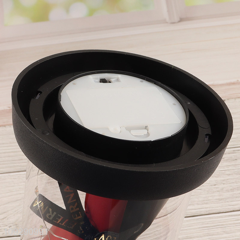 Factory price mini rose flower ornament with led lights