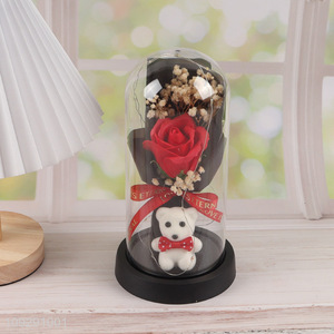 Top products bear flower Valentine's Day gift with lights