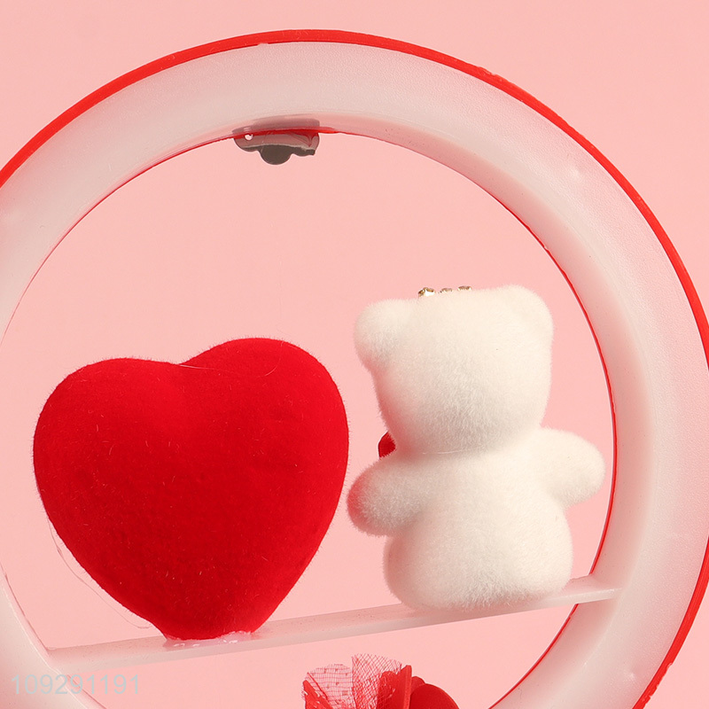 Top selling tabletop bear ornament Valentine's Day gift with lights
