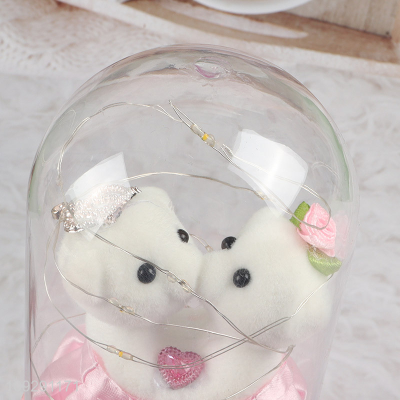 Yiwu market two bears ornament Valentine's Day gift with cover