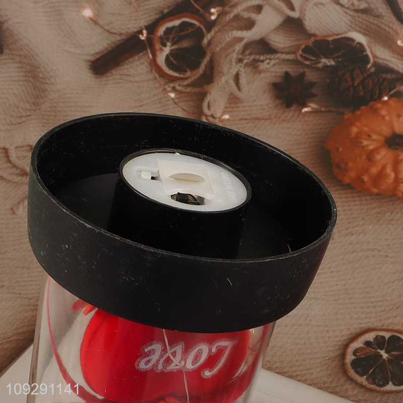 Low price rose flower ornament Valentine's Day gift with lights