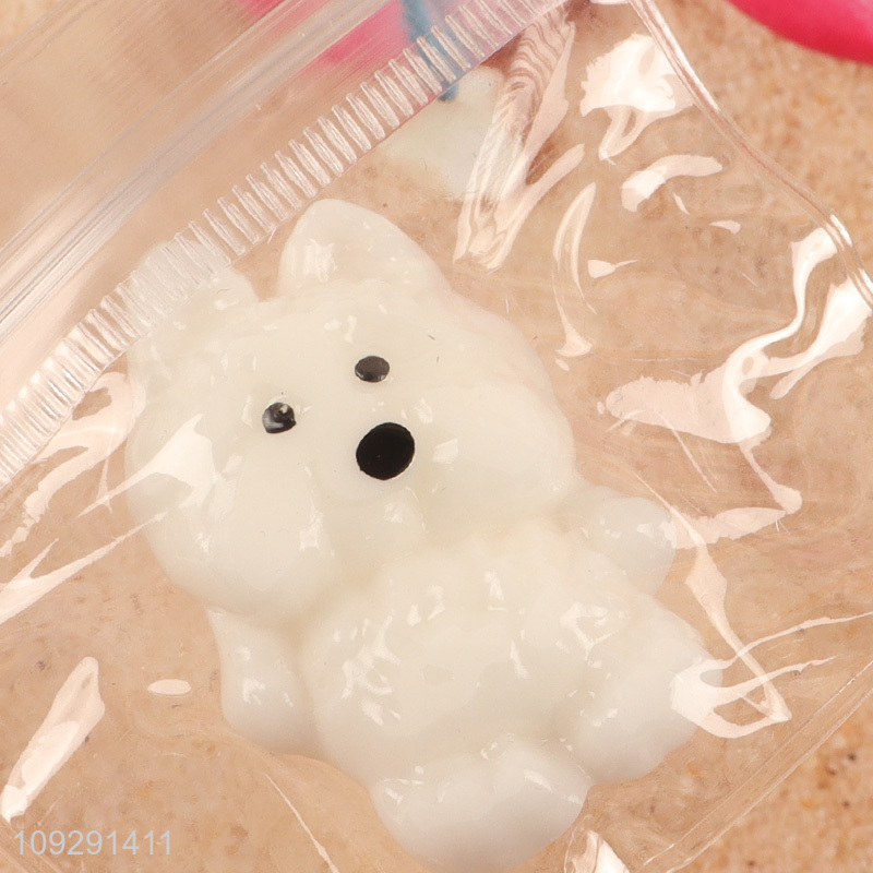 Low price puppy shape squeeze toys stress relief toys