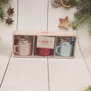 Yiwu market 3pcs christmas tabletop ornament decoration