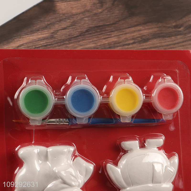 Good selling christmas series DIY gypsum painting toys