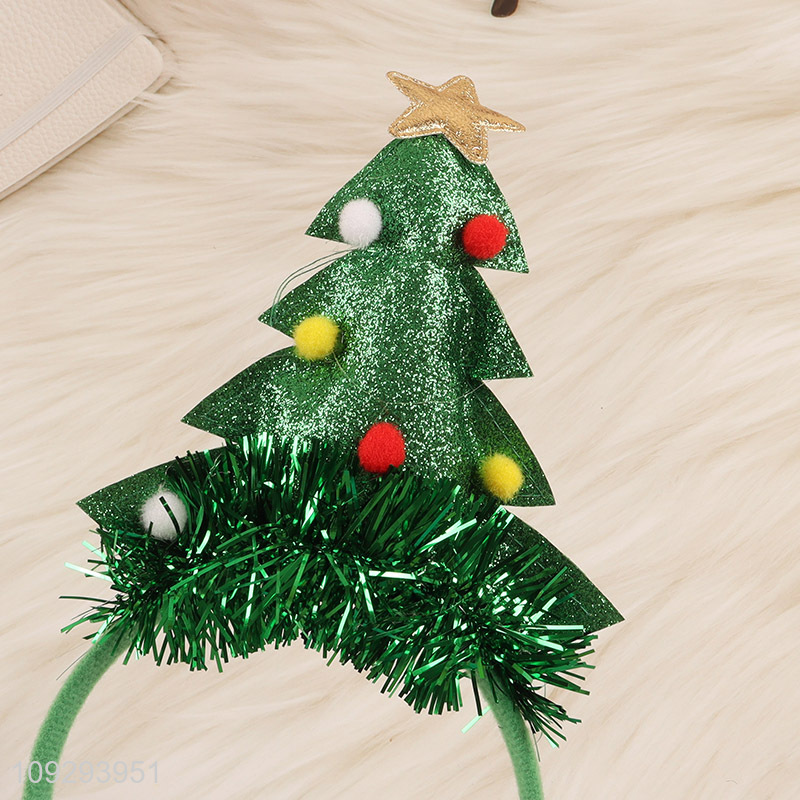 Top quality xmas tree christmas hair hoop hair accessories