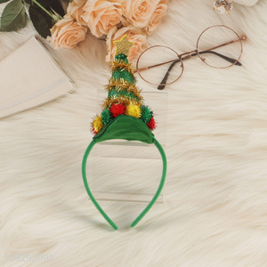 Top sale xmas tree christmas hair hoop hair accessories