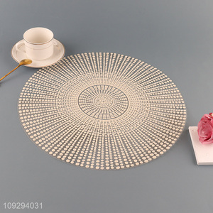 New arrival round pvc placemats dinner mat for home restaurant