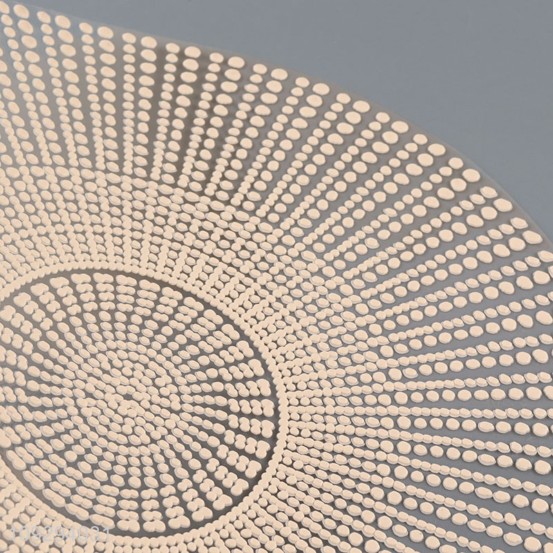 New arrival round pvc placemats dinner mat for home restaurant