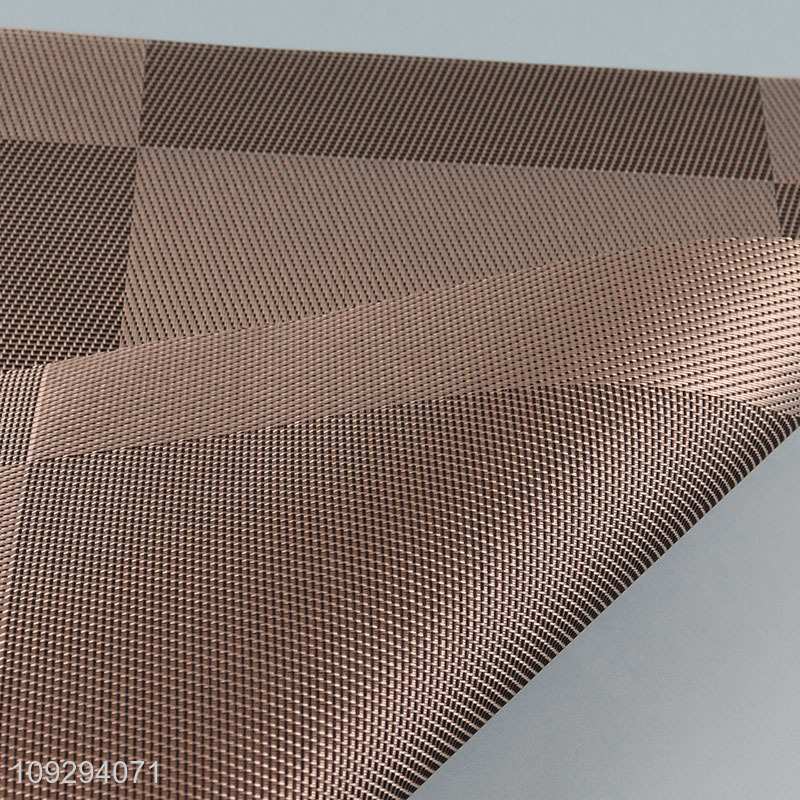 China supplier rectangle anti-slip pvc placemats dinner mat