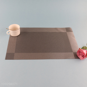 China supplier rectangle anti-slip pvc placemats dinner mat