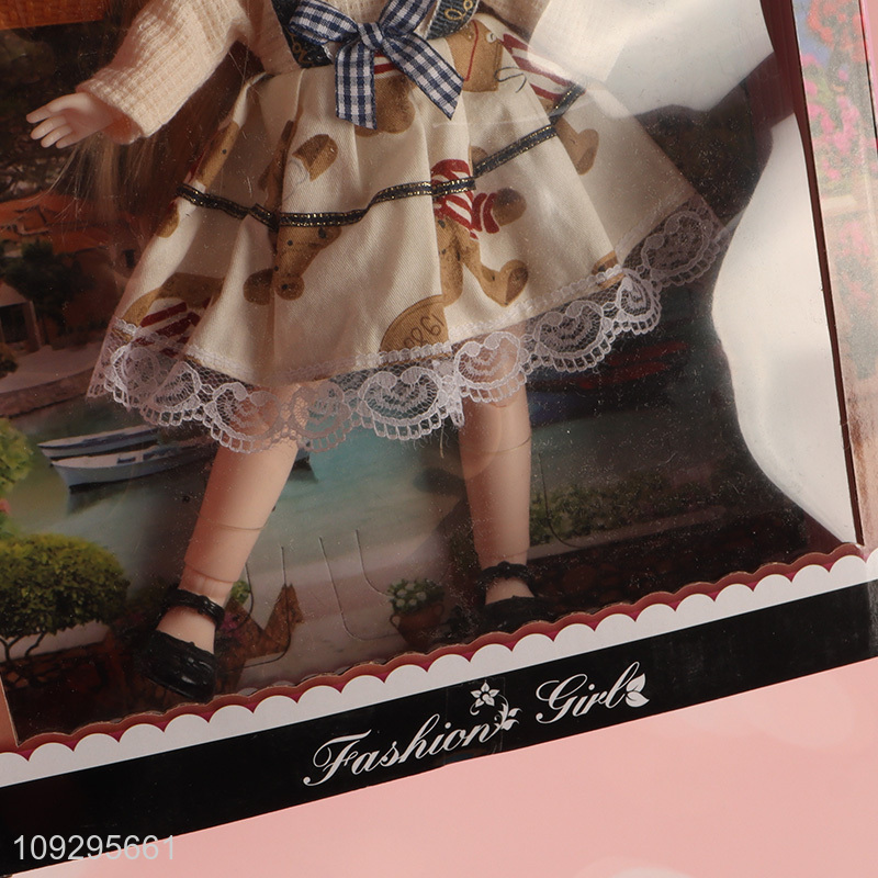Top sale girls children fashion doll dress doll