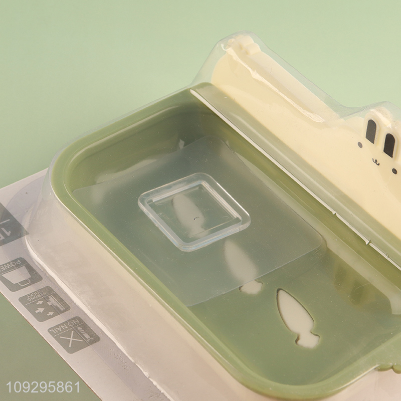 Most popular cartoon rabbit plastic soap box soap holder