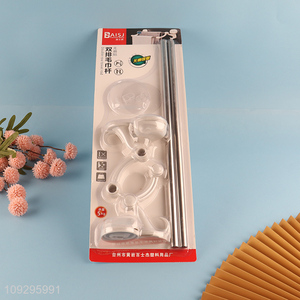 Hot selling bathroom accessories double row towel rod