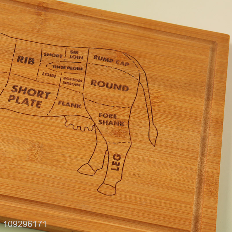 China wholesale bamboo beef cutting board chopping block