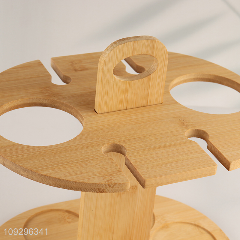 Factory supply household bamboo cup holder cup rack