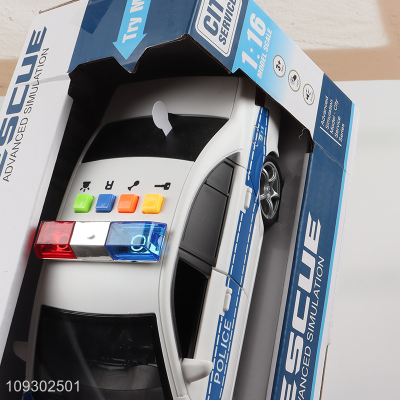 Low price kids inertial police car toys with lights and sounds