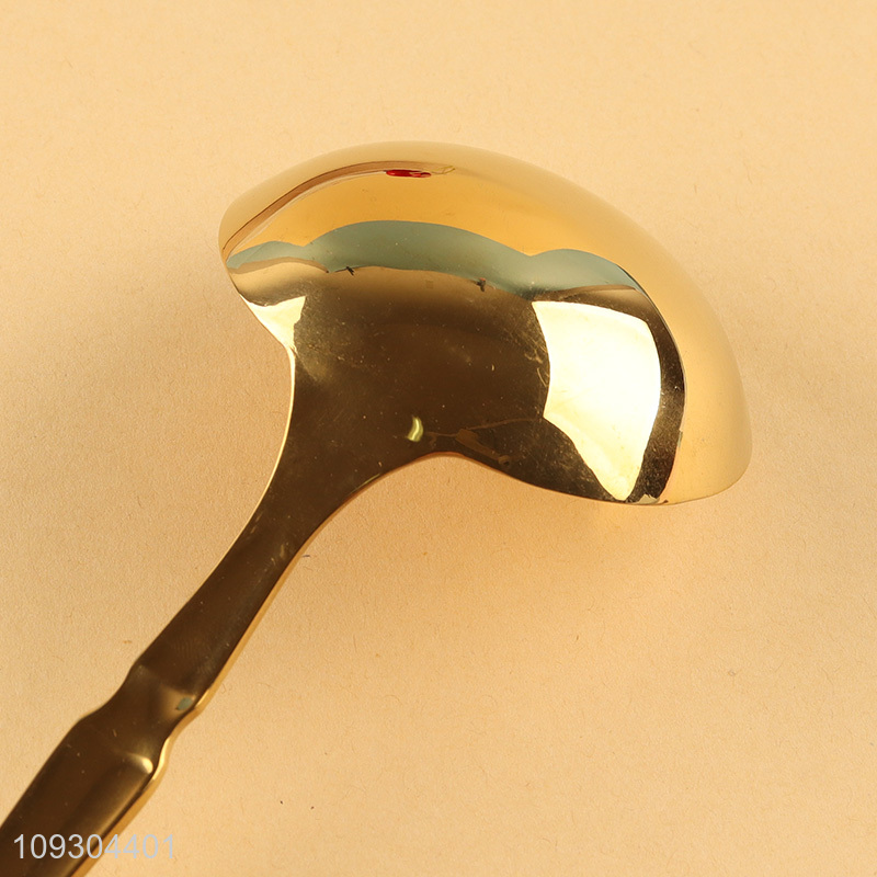 Hot products golden kitchen utensil soup ladle