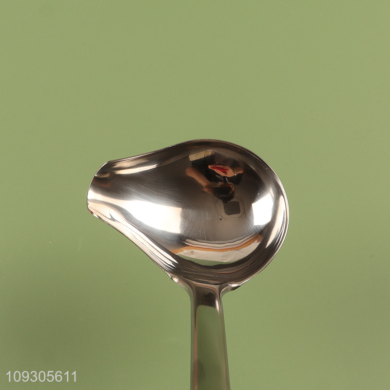 Top selling stainless steel soup ladle with pp handle