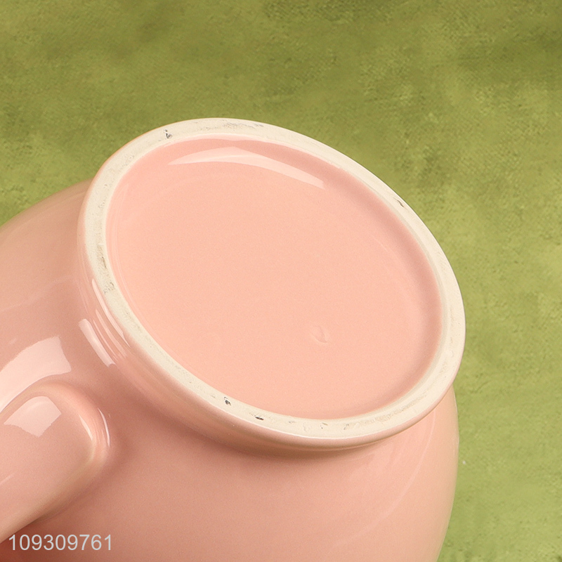 Hot items pink ceramic tea pot coffee pot for sale