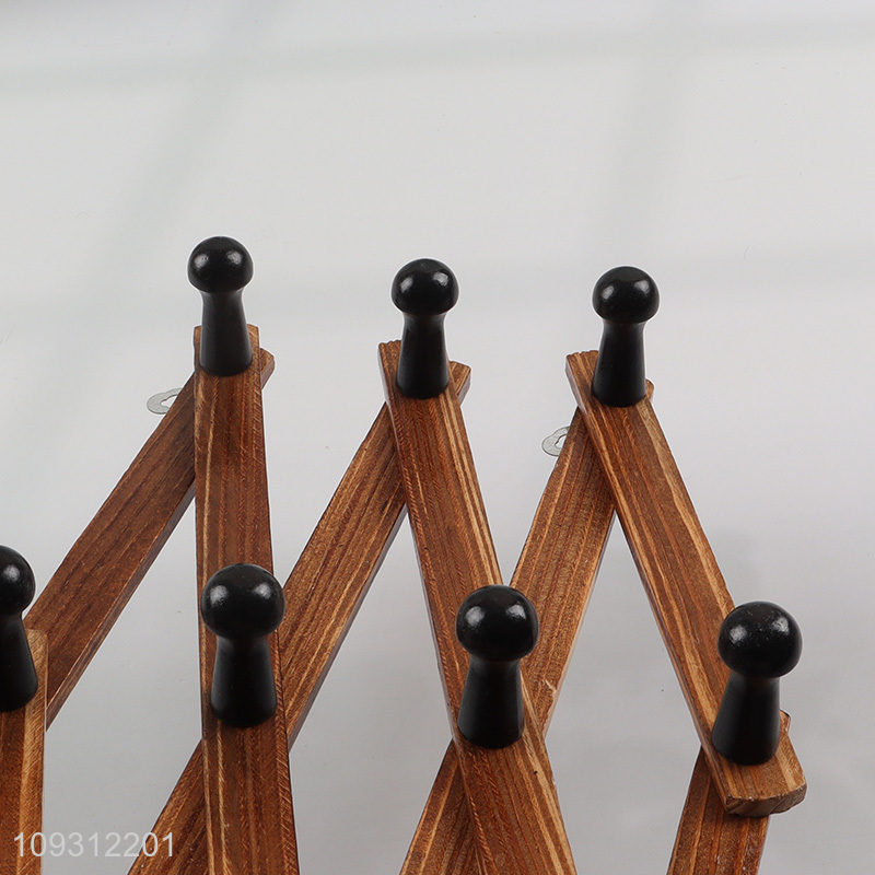 Hot selling expandable coat hanger wooden coat rack wholesale