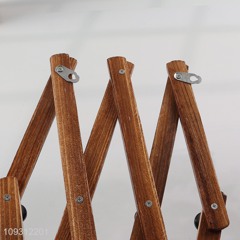 Hot selling expandable coat hanger wooden coat rack wholesale