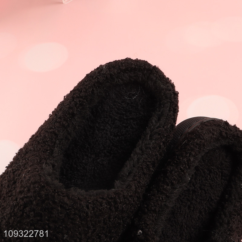 China factory black home slipper polyester slippers