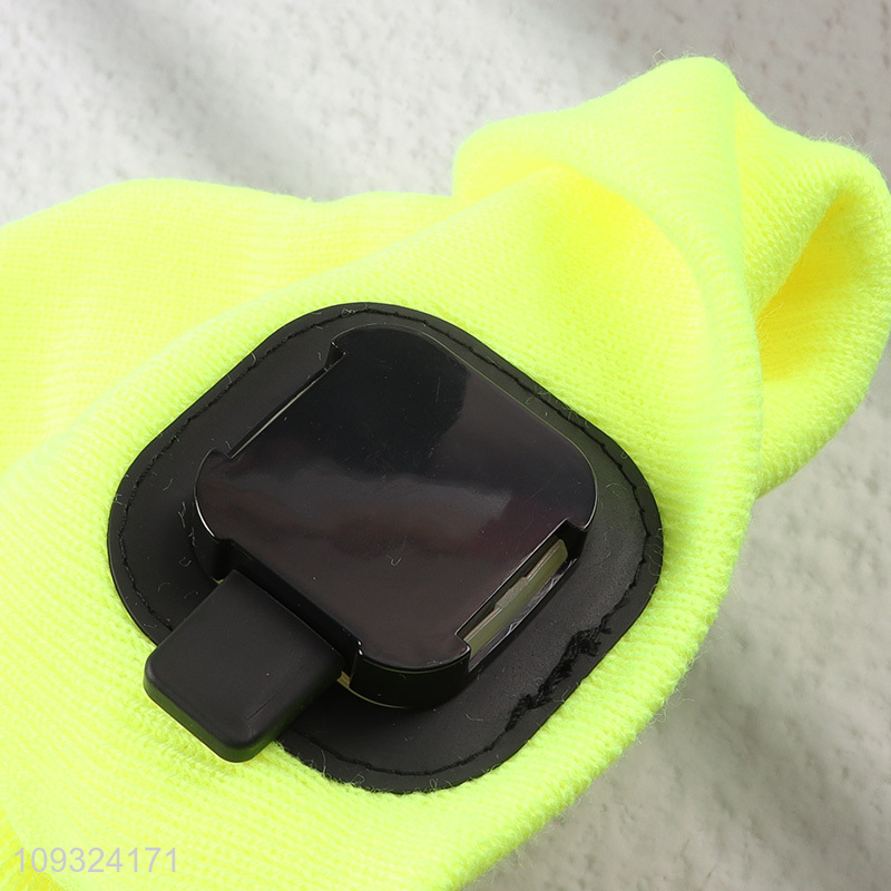 New arrival outdoor beanies hat with led lights