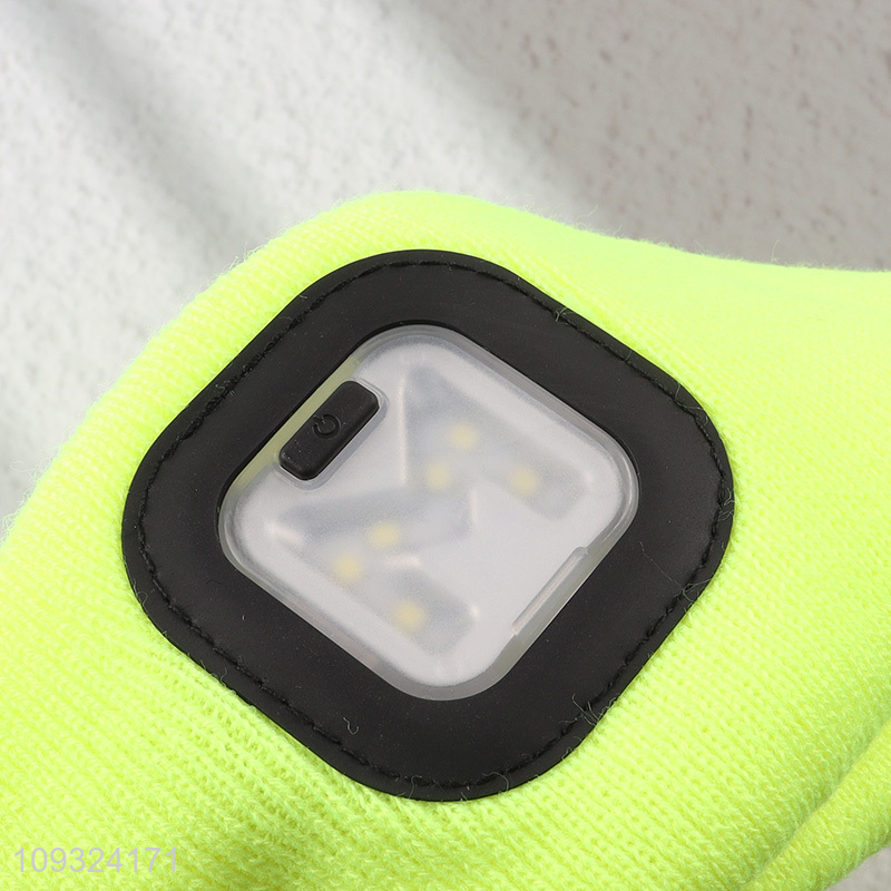 New arrival outdoor beanies hat with led lights