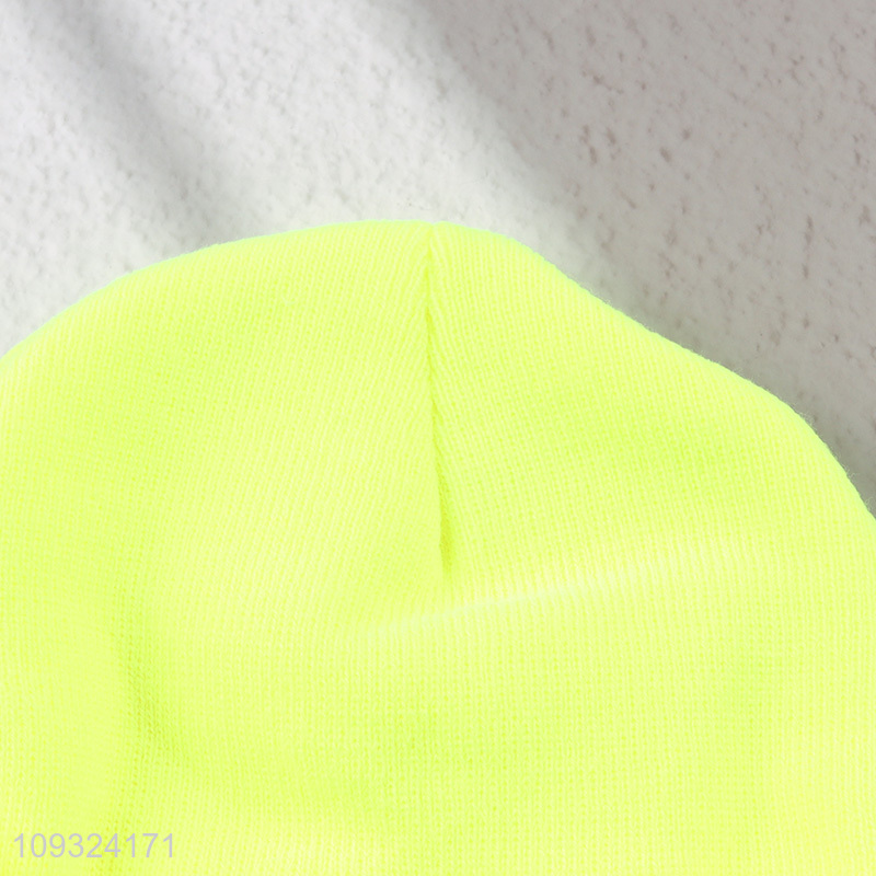 New arrival outdoor beanies hat with led lights