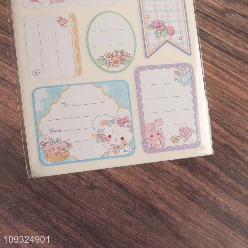 Good quality children sticky tabs name sticker