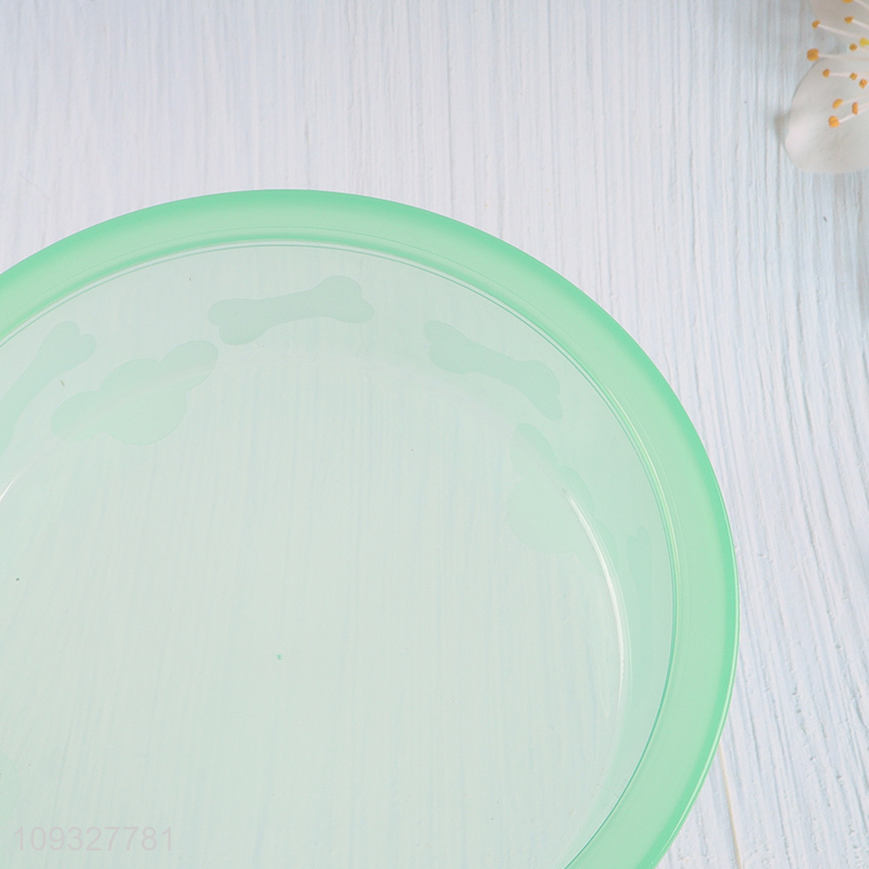 Low price round plastic pet bowl pet feeder