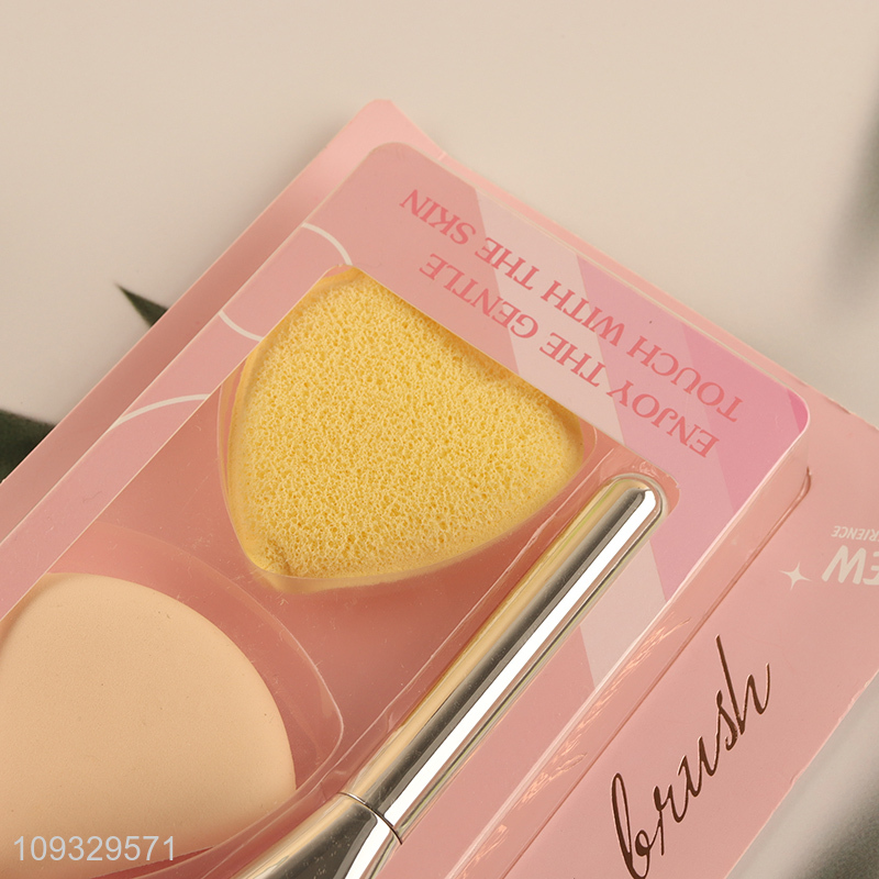 Hot selling makeup brush cosmetic puff set
