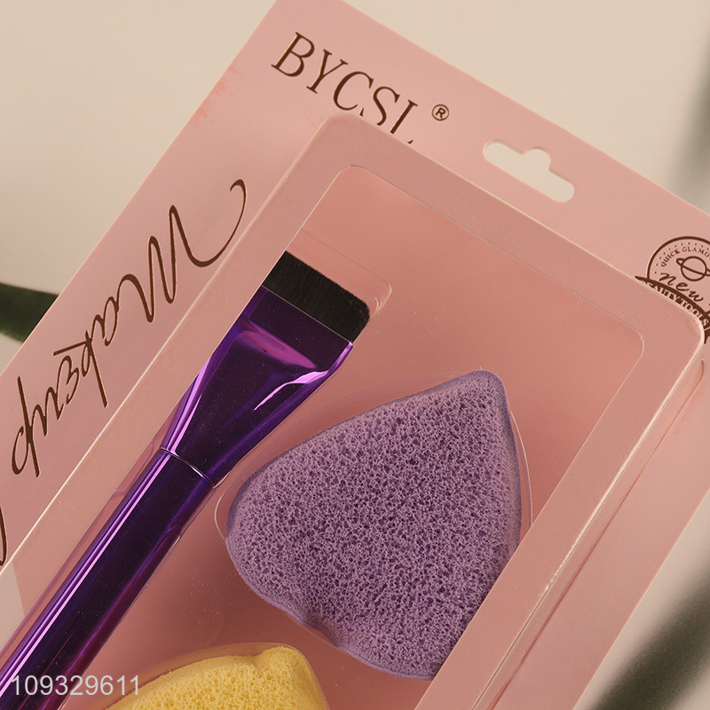 New arrival foundation brush and makeup sponge set