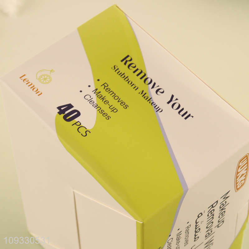 Low price portable lemon makeup removal wipes
