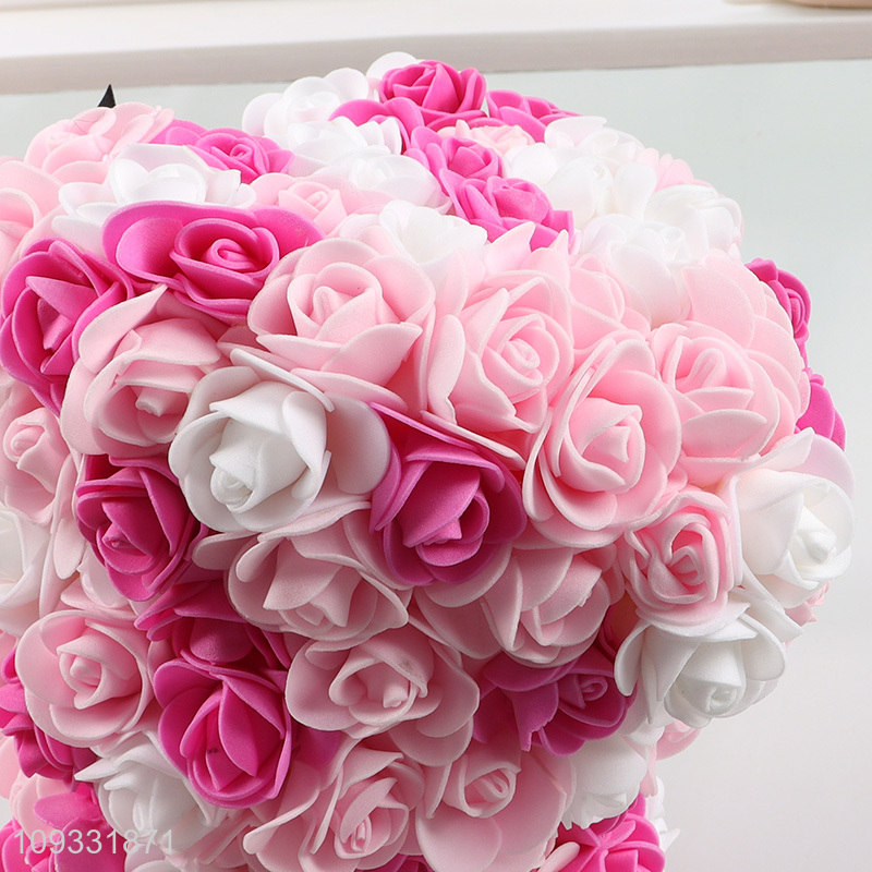 China products foam rose flower bear crafts for gifts