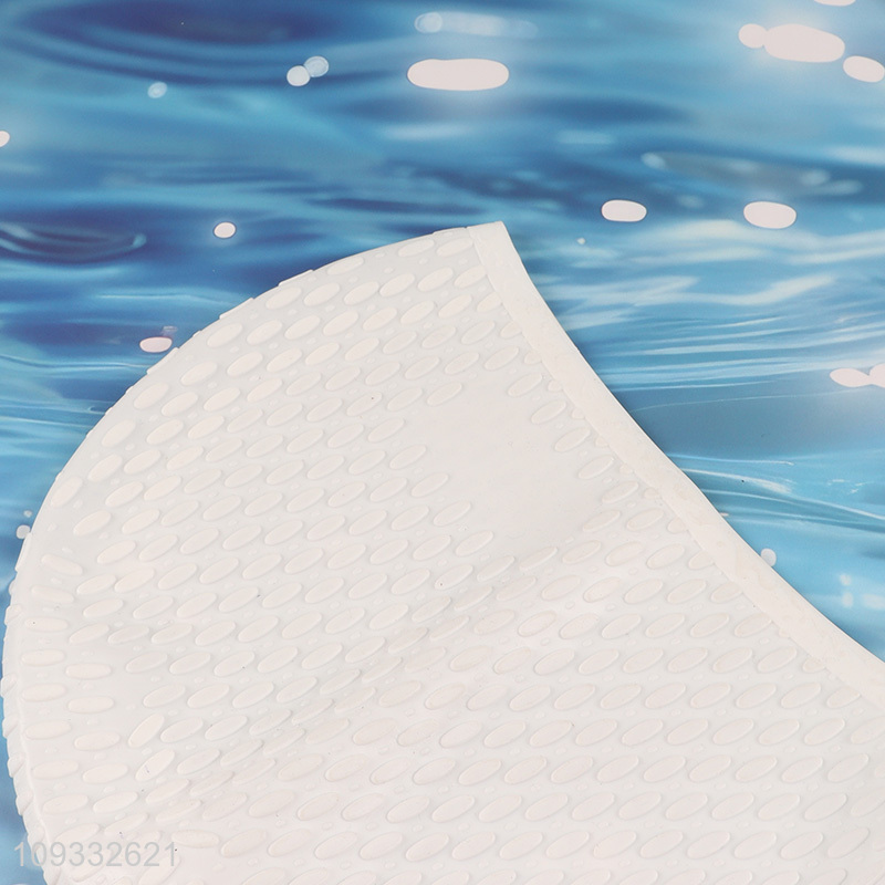 Top products elastic white silicone swimming cap