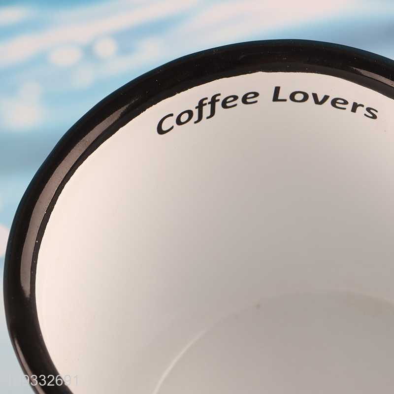 Hot selling enamel cup water cup with handle