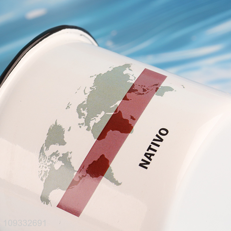 Hot selling enamel cup water cup with handle