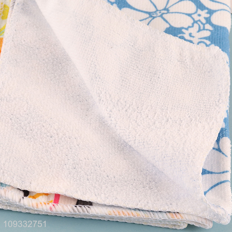 Good selling 3pcs printed cleaning towel cleaning clothes